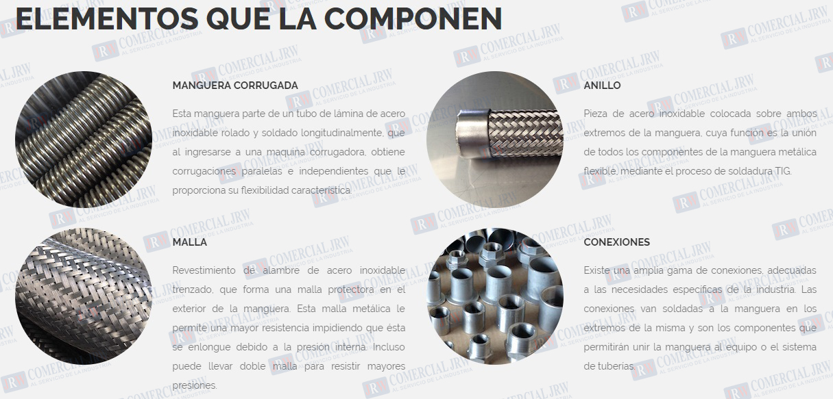 Mangueras Metálicas, mangueras flexometalicas, mangueras inox, mangueras acero inoxidable, mangueras metalicas flexibles